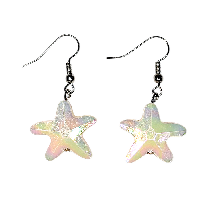 Cream Shine Starfish Earrings