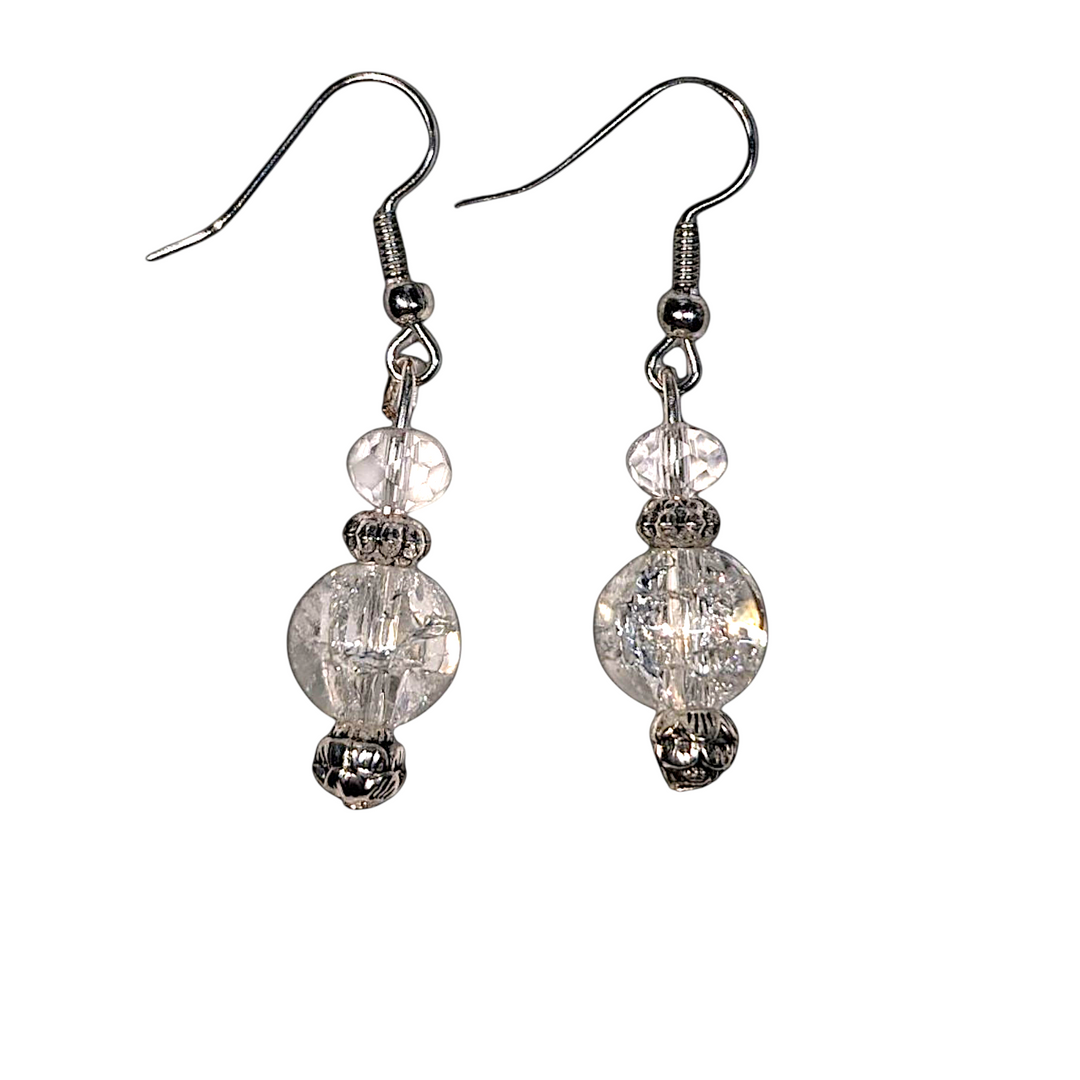 Crystal Clear Glass Earrings