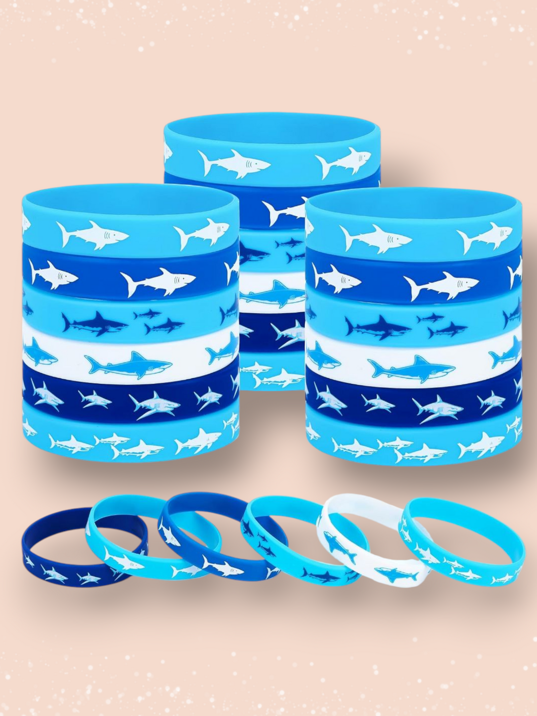 Shark Life Silicone (6 pack) Bracelets