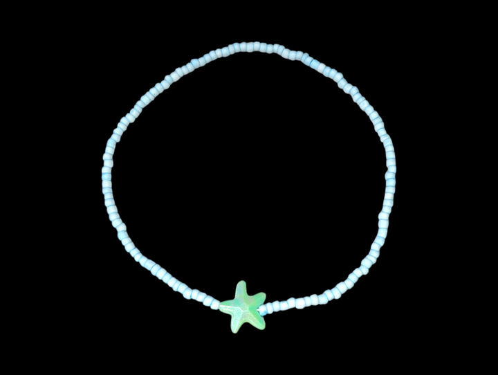 Green Starfish Blue Necklace