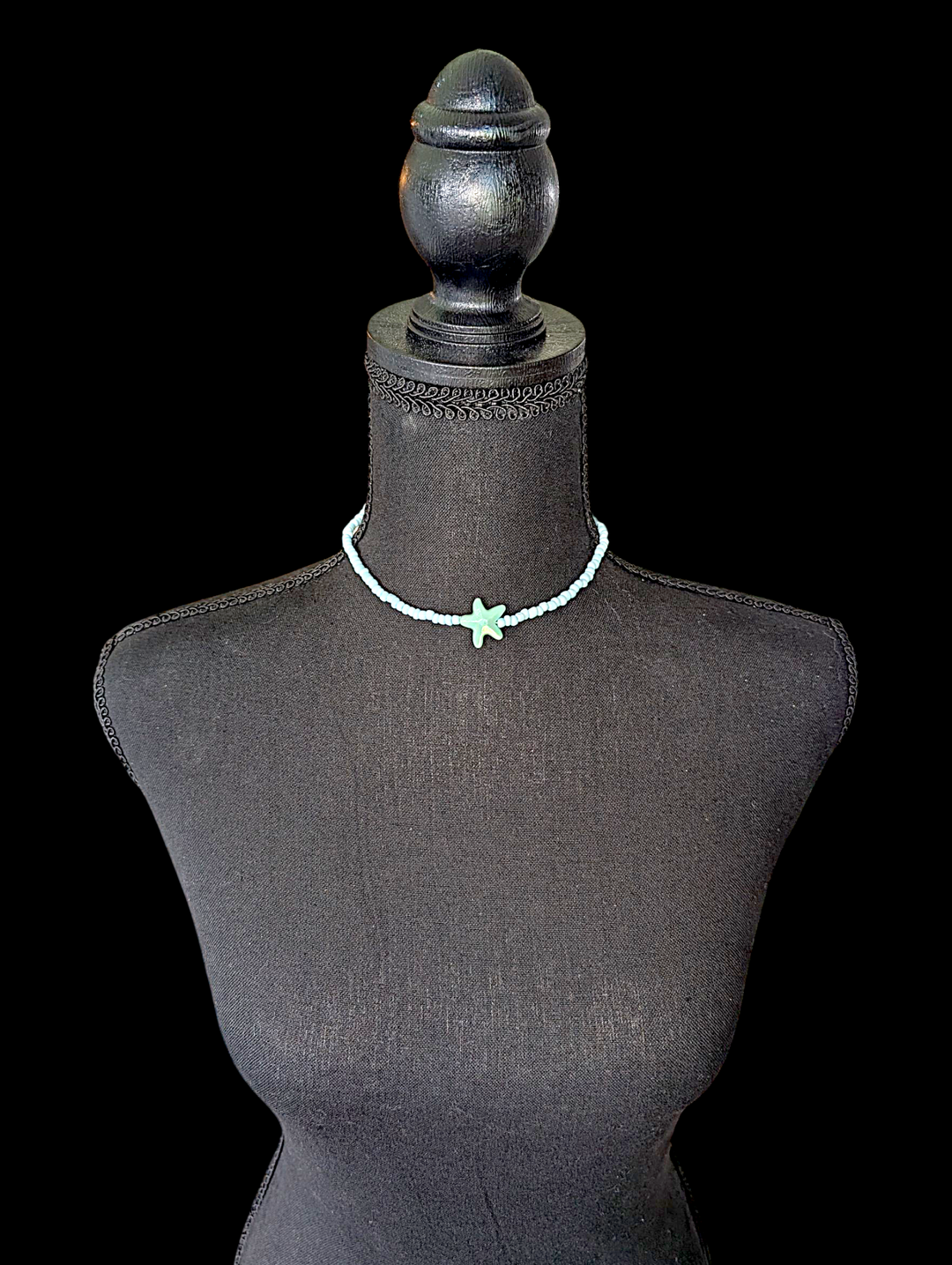 Green Starfish Blue Necklace