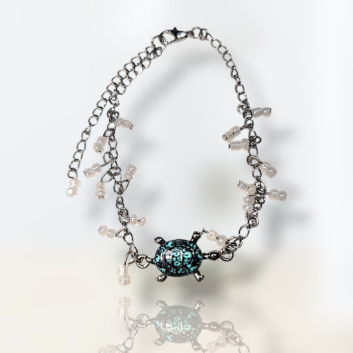 Emerald Green Sea Turtle Anklet Bracelet