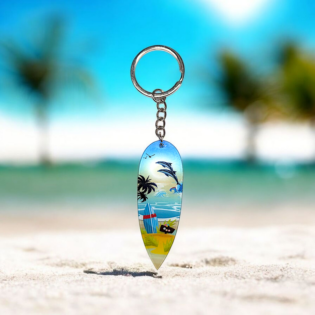 Surfboard #2 Keychain
