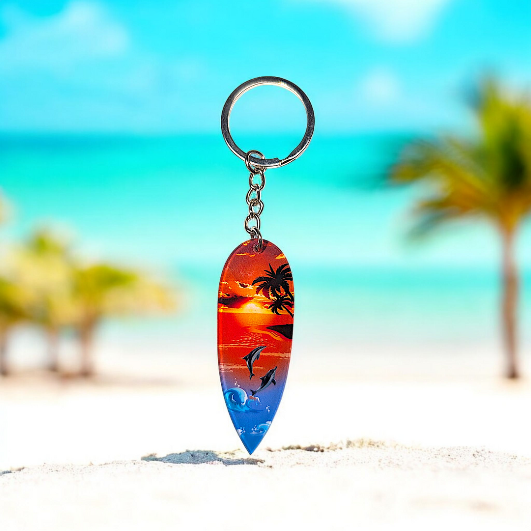 Surfboard #4 Keychain