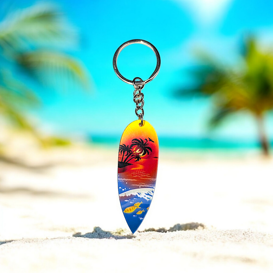 Surfboard #5 Keychain