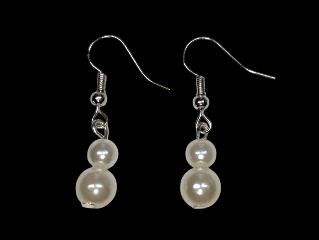 Cream Pearl Drop Earrings