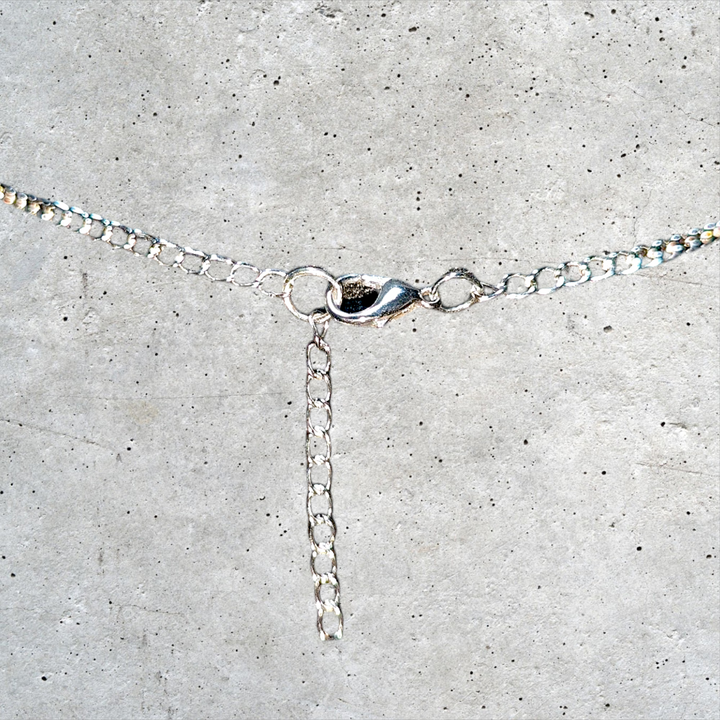 Blue Silver Chain Necklace