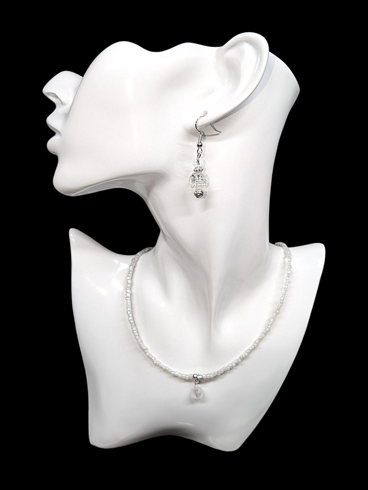 Crystal Clear Glass Earrings