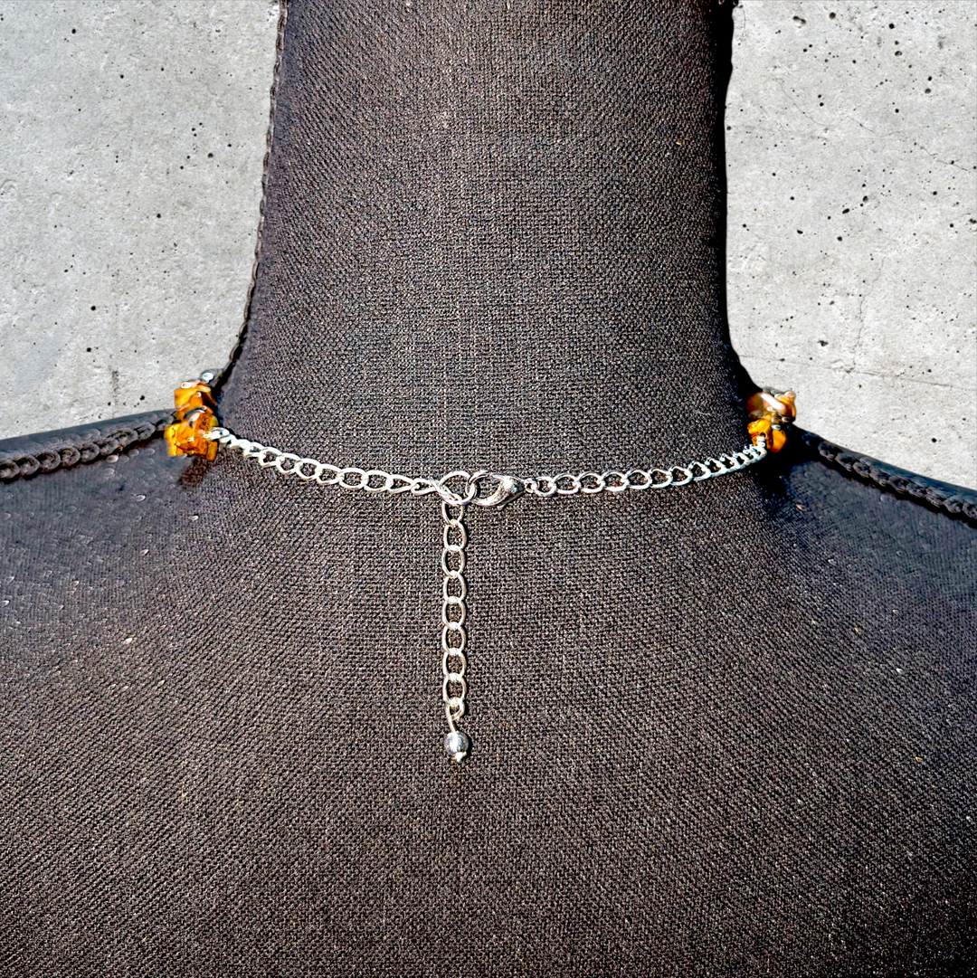 Natural Brown Stone Necklace