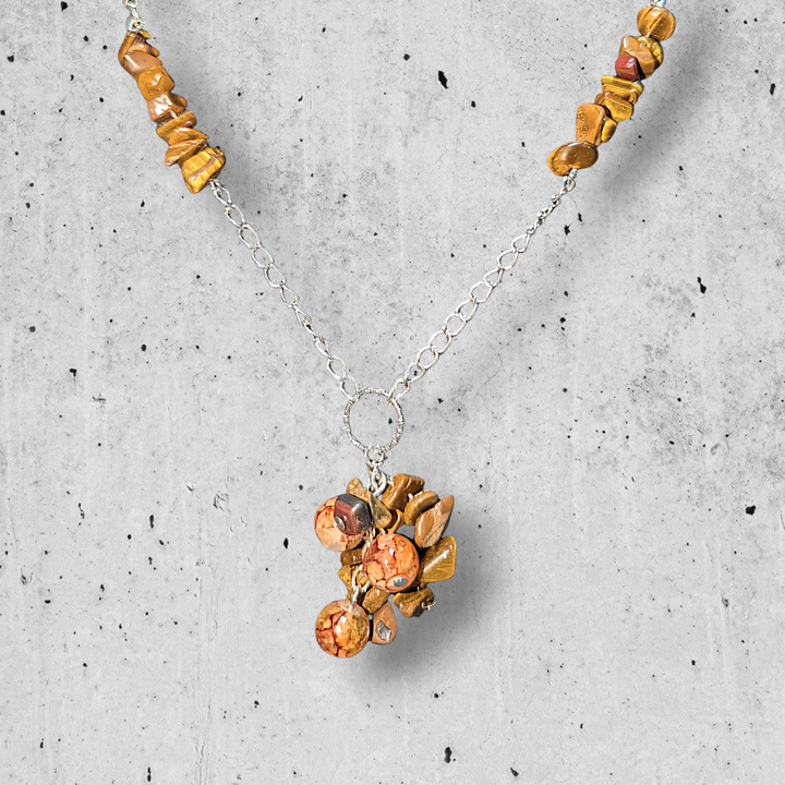 Natural Brown Stone Necklace