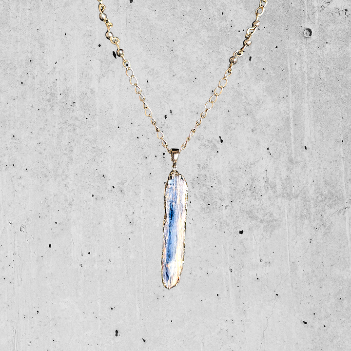 Blue Silver Chain Necklace