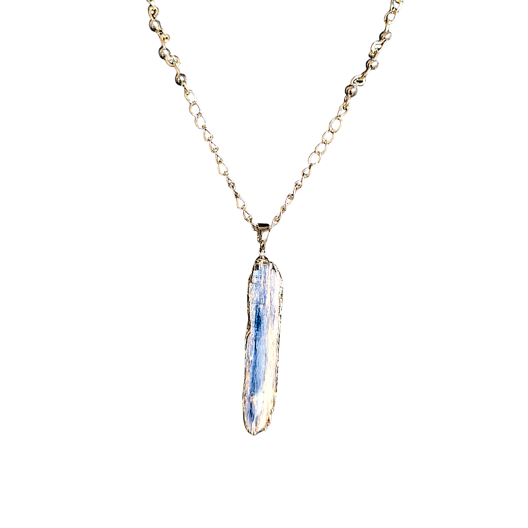 Blue Silver Chain Necklace