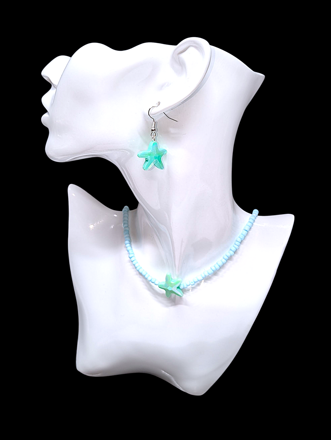 Green Starfish Earrings