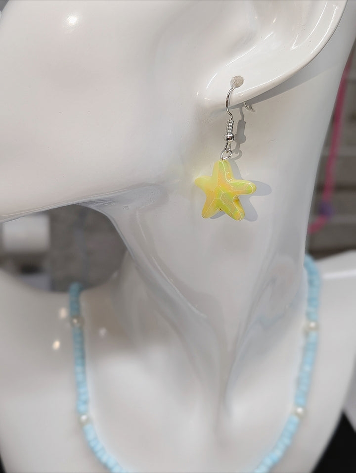 Yellow Starfish Earrings
