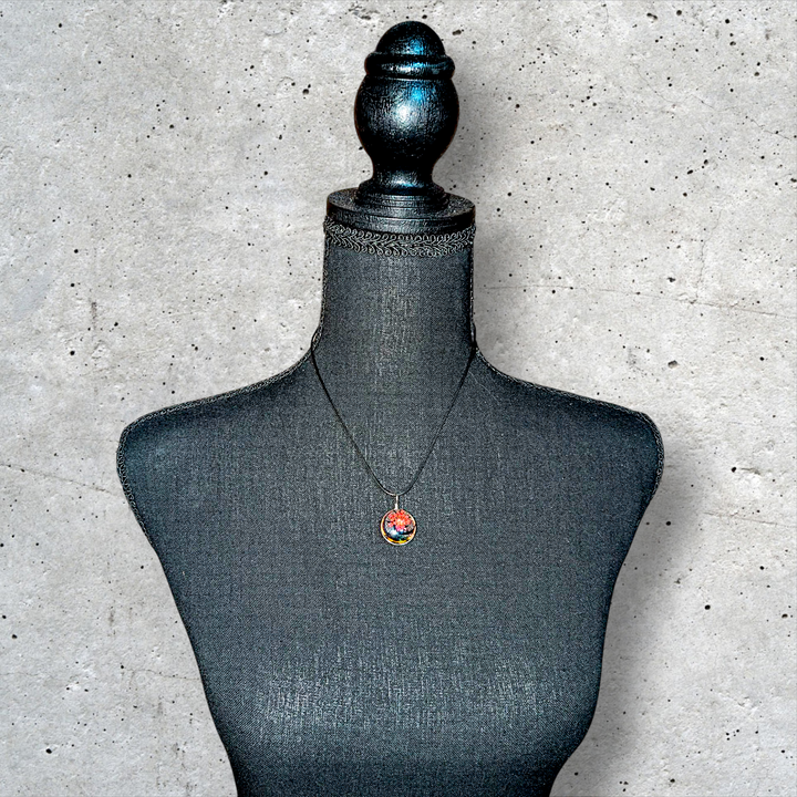 Red Circle Resin (0.8inch/20mm) Necklace