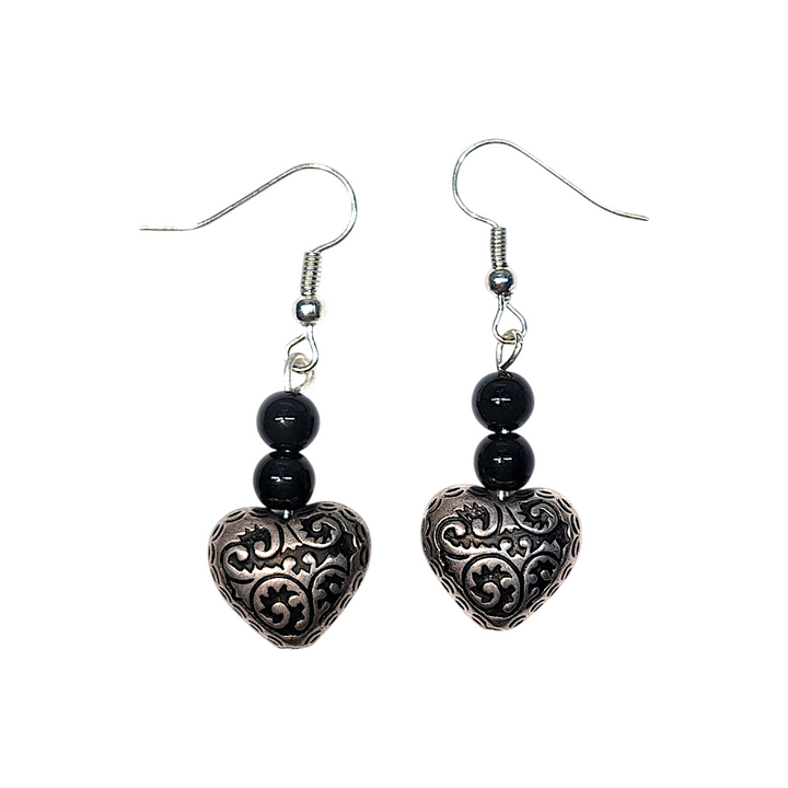 Fancy Evening Heart #1 Earrings