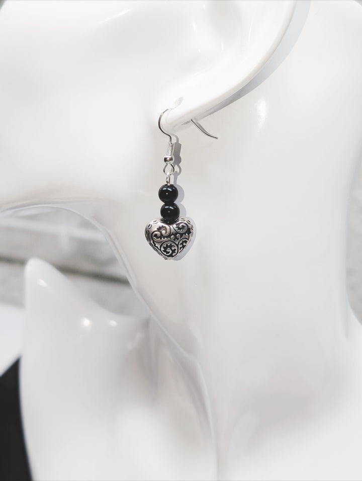 Fancy Evening Heart #1 Earrings