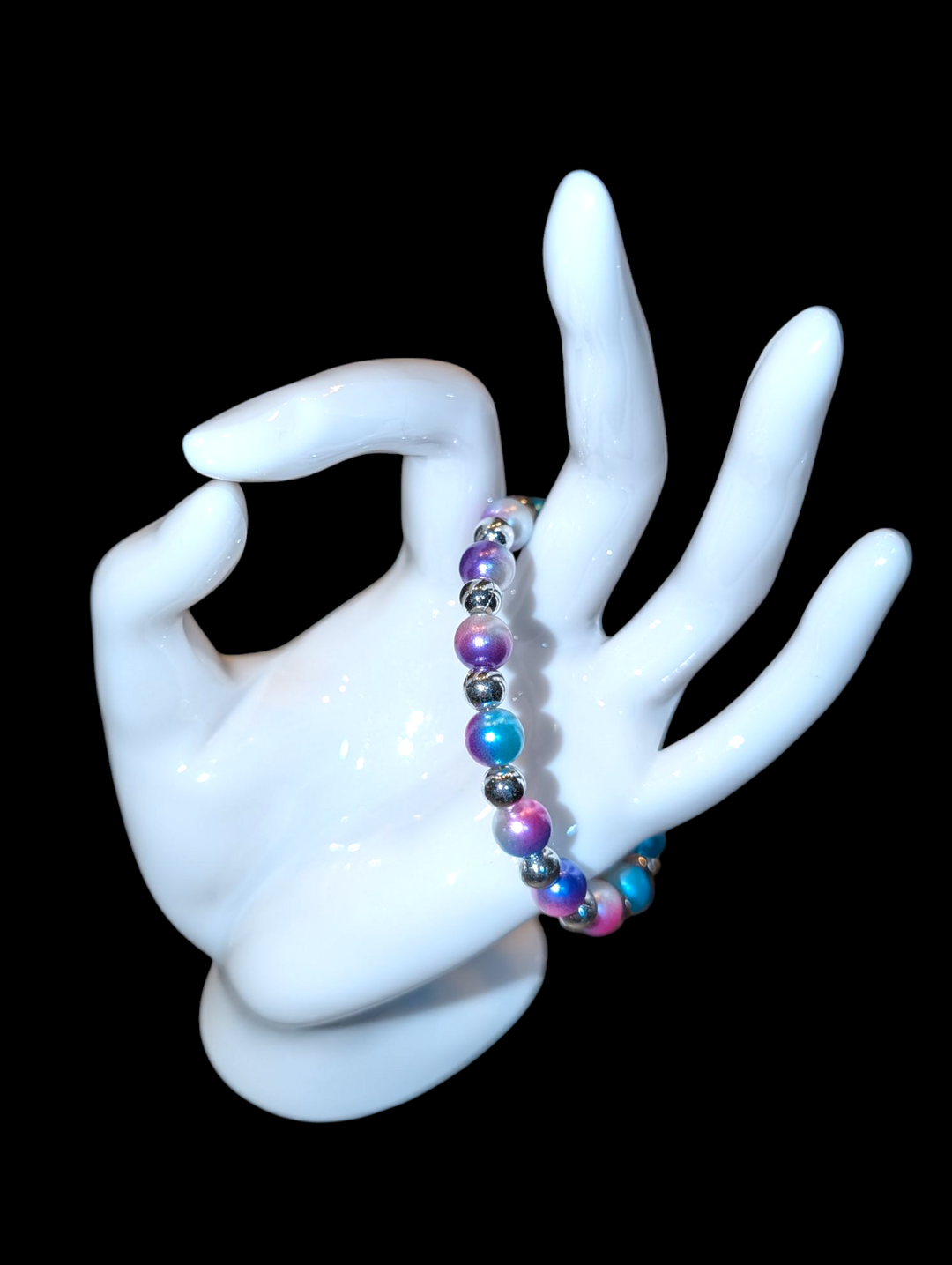 Chic Pink Silver Bracelet