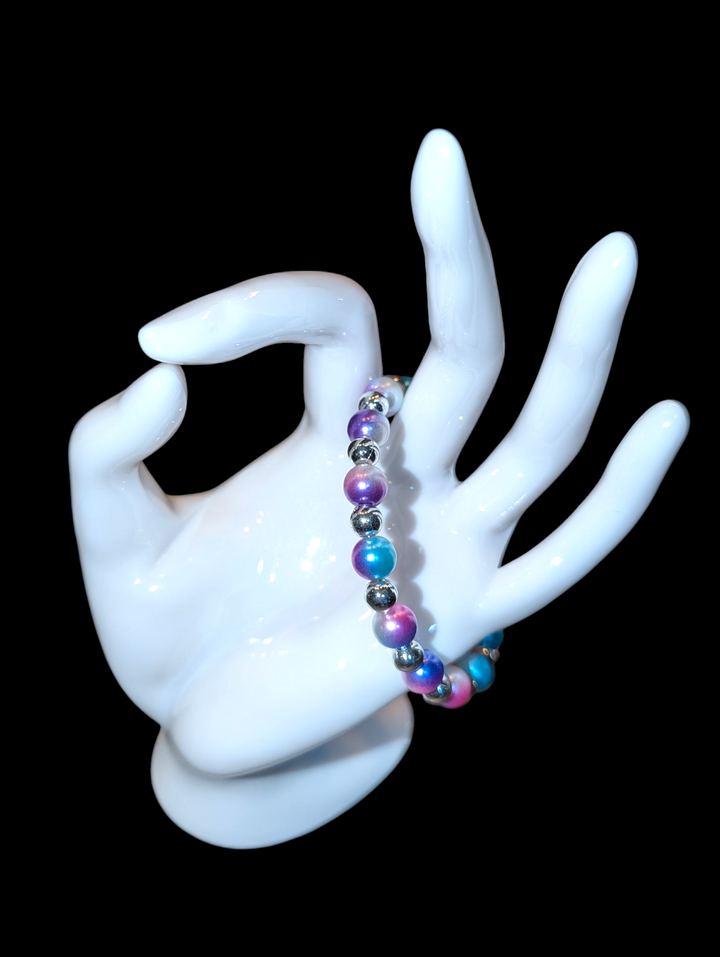 Chic Pink Silver Bracelet