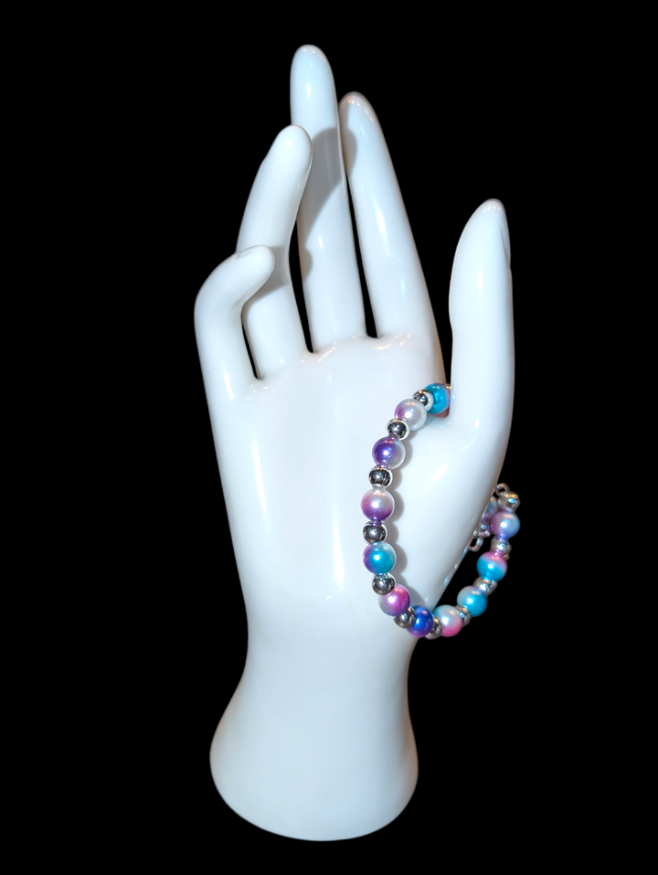 Chic Pink Silver Bracelet