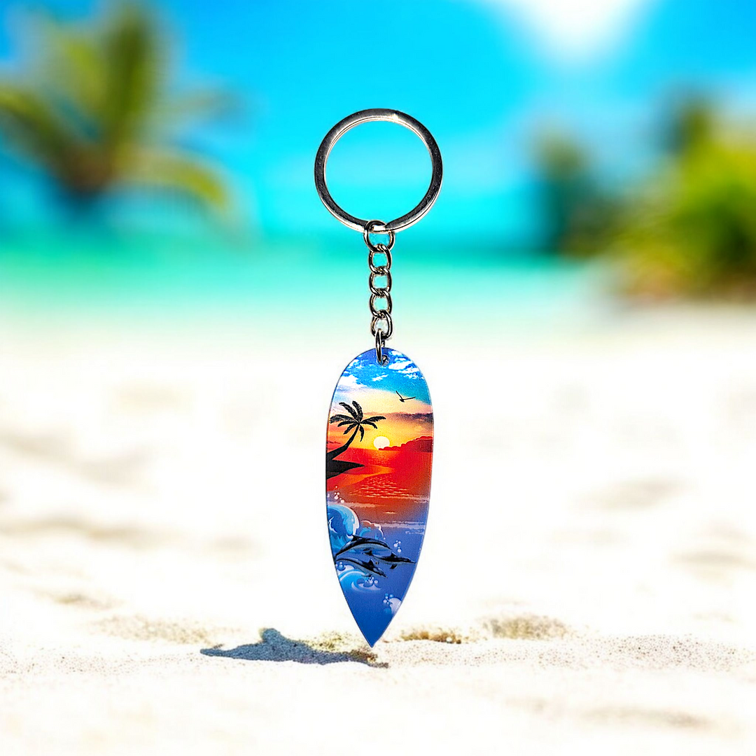 Surfboard #6 Keychain