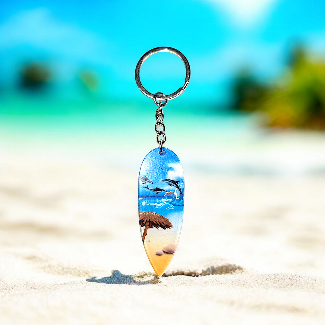 Surfboard #1 Keychain