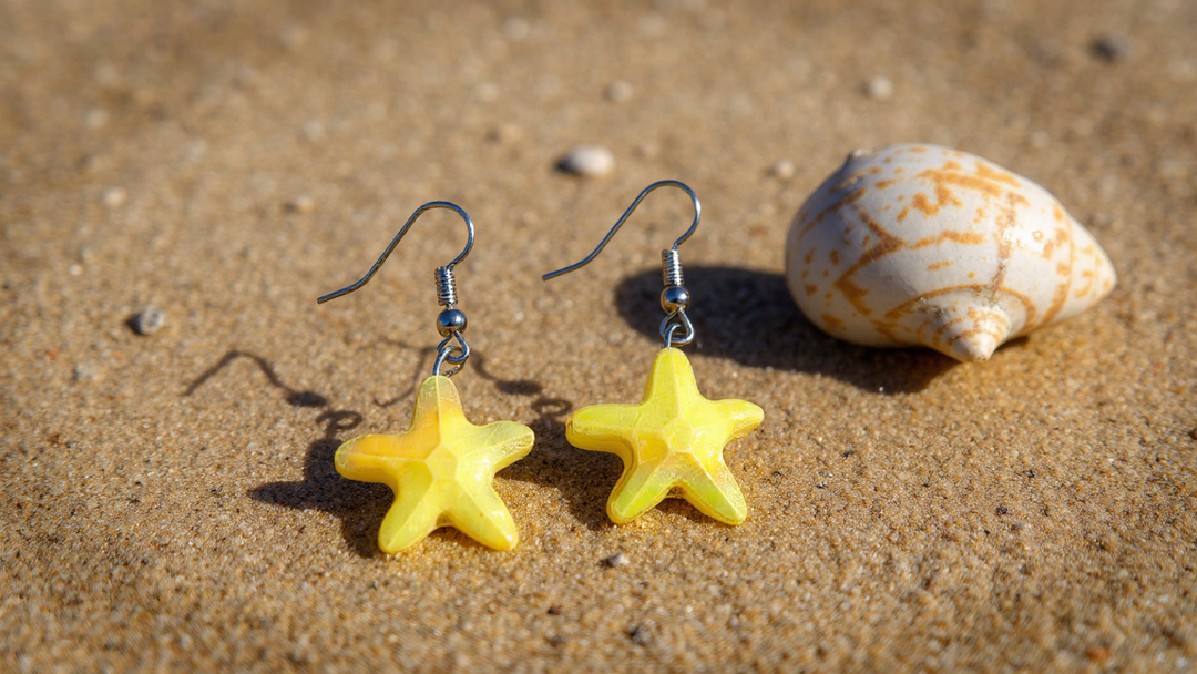 Yellow Starfish Earrings