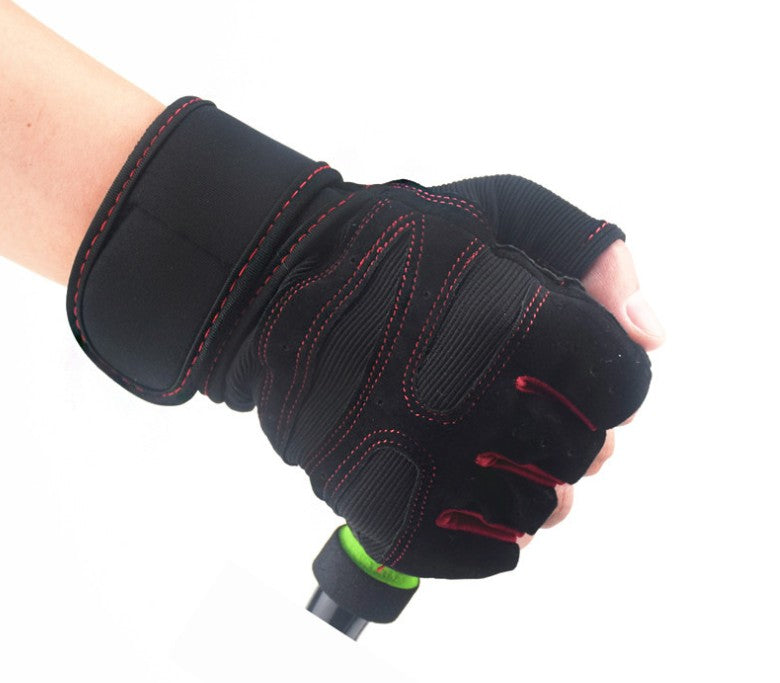 Half Finger Fitness Gloves — Comfort Grip Training Gloves Strength Workout