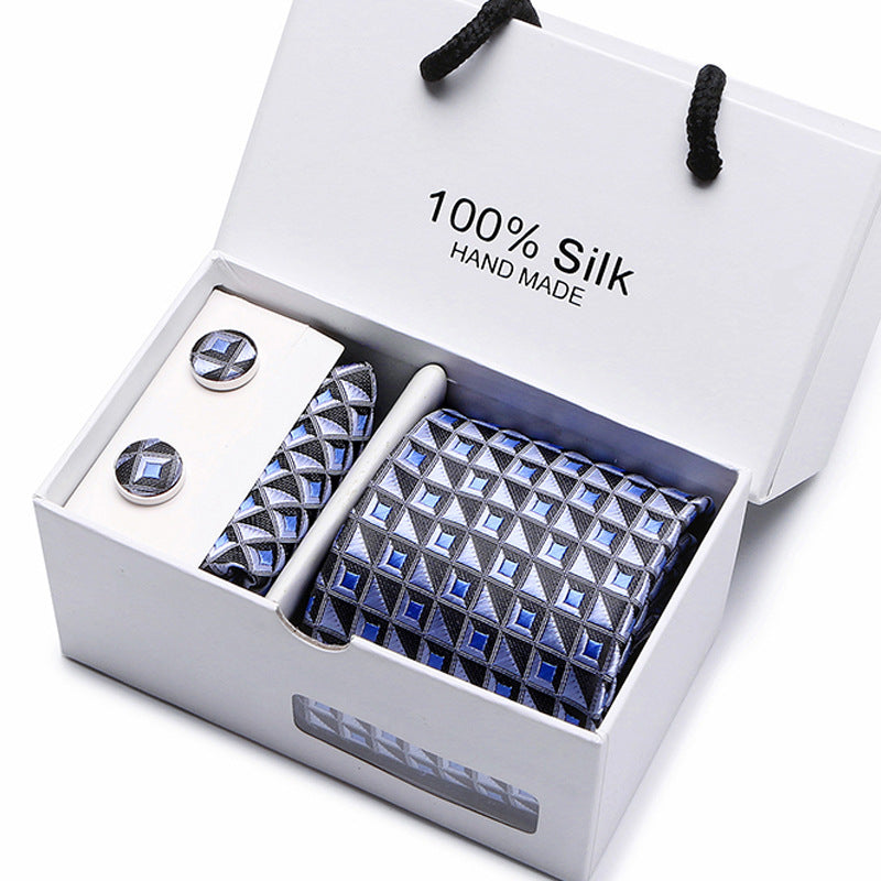 Men's Tie Spot Gift Box 5-Piece Suit Group Tie Business Formal Wedding Tie