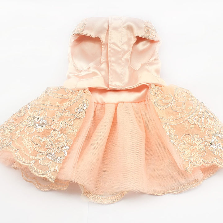 Sequins Lace Embroidered Dog Dress Princess Wedding Dresses for Dogs Pet Tutu Skirt Supplies XS S M L XL