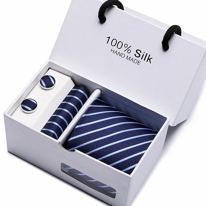 Men's Tie Spot Gift Box 5-Piece Suit Group Tie Business Formal Wedding Tie