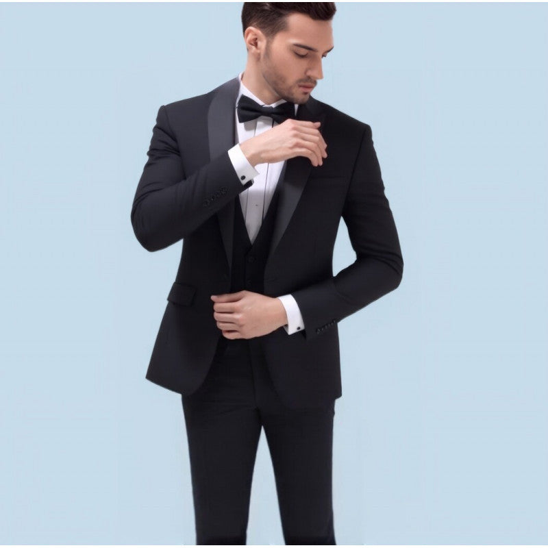 Big Size Men's Suit Set Business Formal Slim Fit  Version Casual Tuxedo Two-Piece Set Groom Wedding Dress