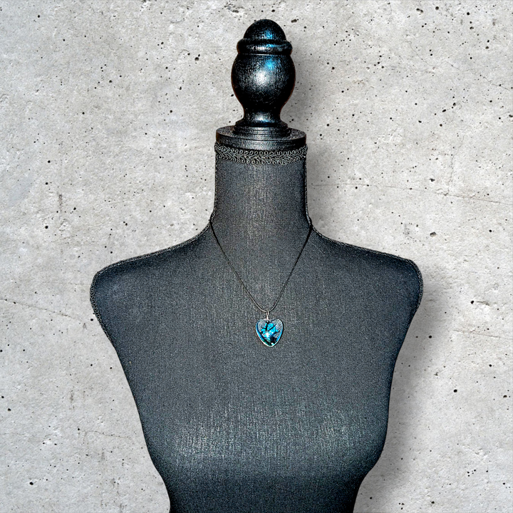 Blue Heart Resin (1inch/25mm) Necklace