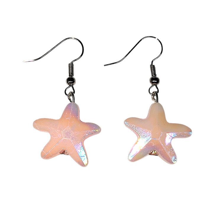 Light Pink Starfish Earrings