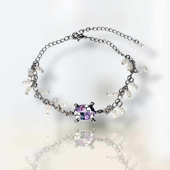 Purple Pastel Sea Turtle Anklet Bracelet