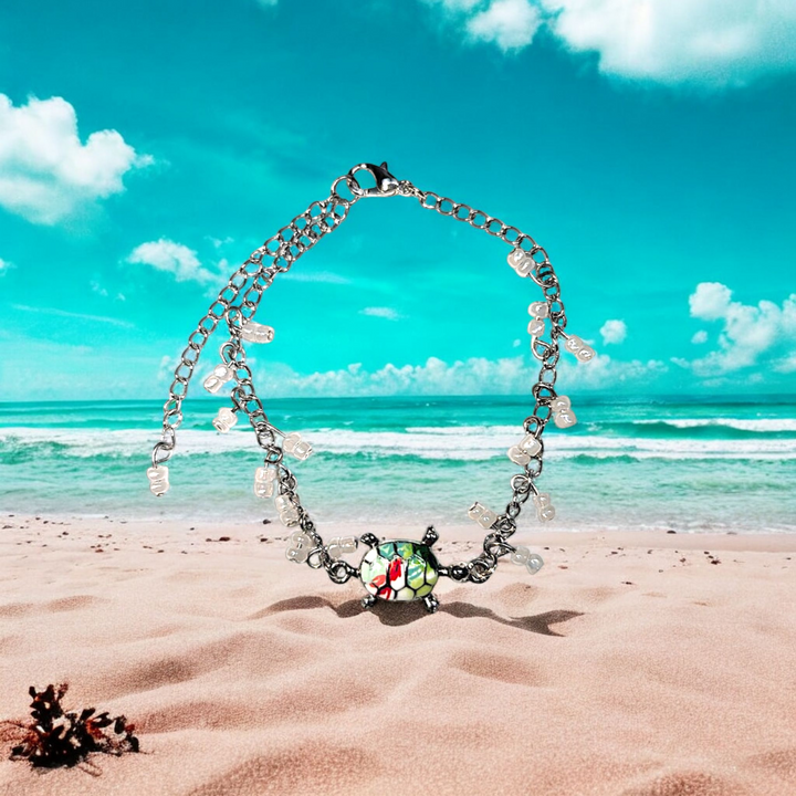 Tropical Sea Turtle Anklet Bracelet