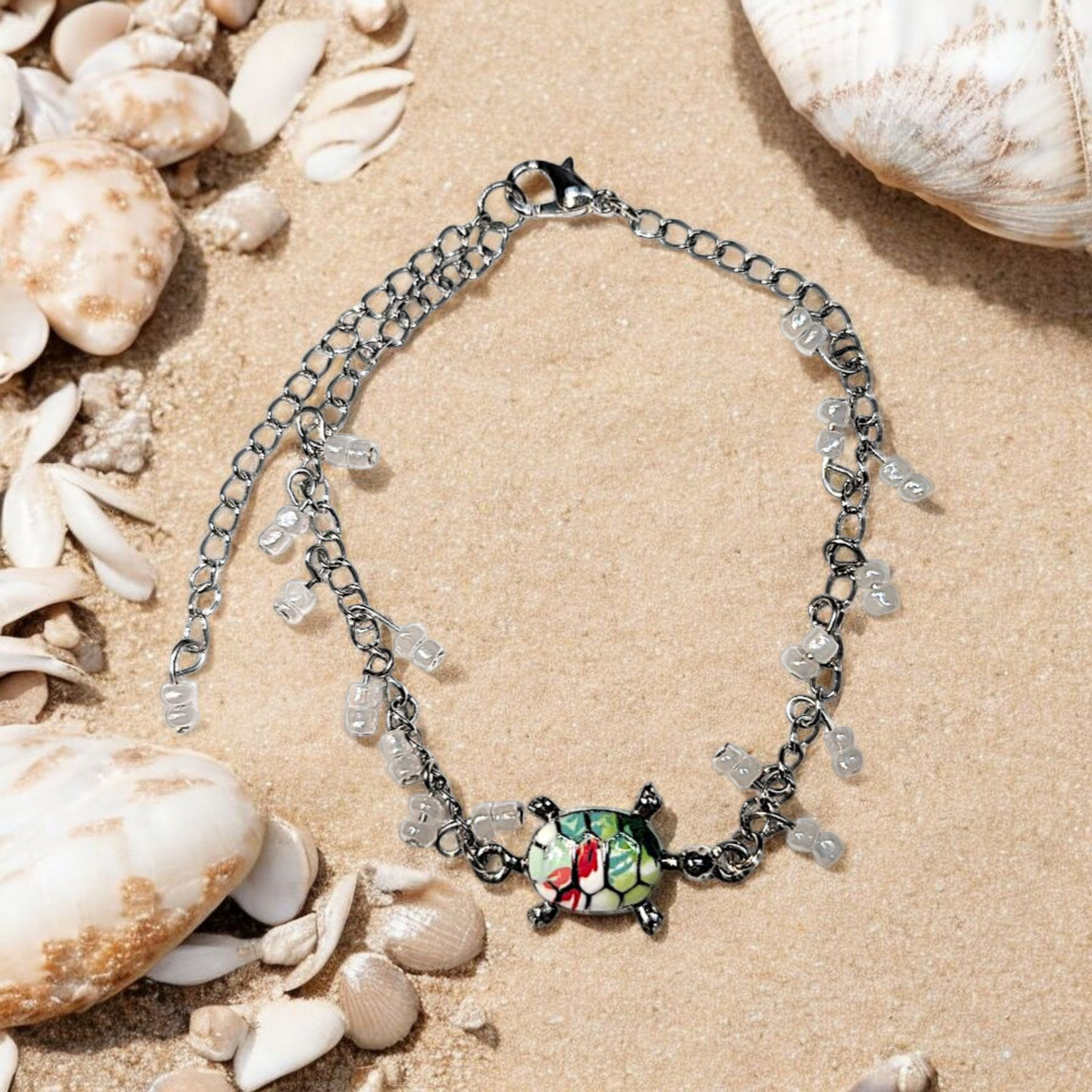 Tropical Sea Turtle Anklet Bracelet