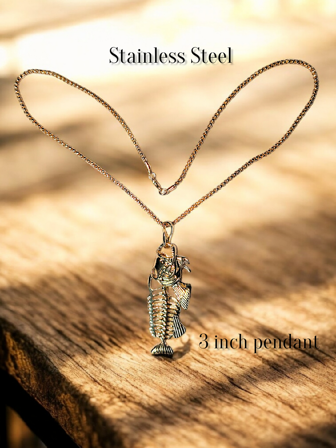 Bold Gold Fish Necklace