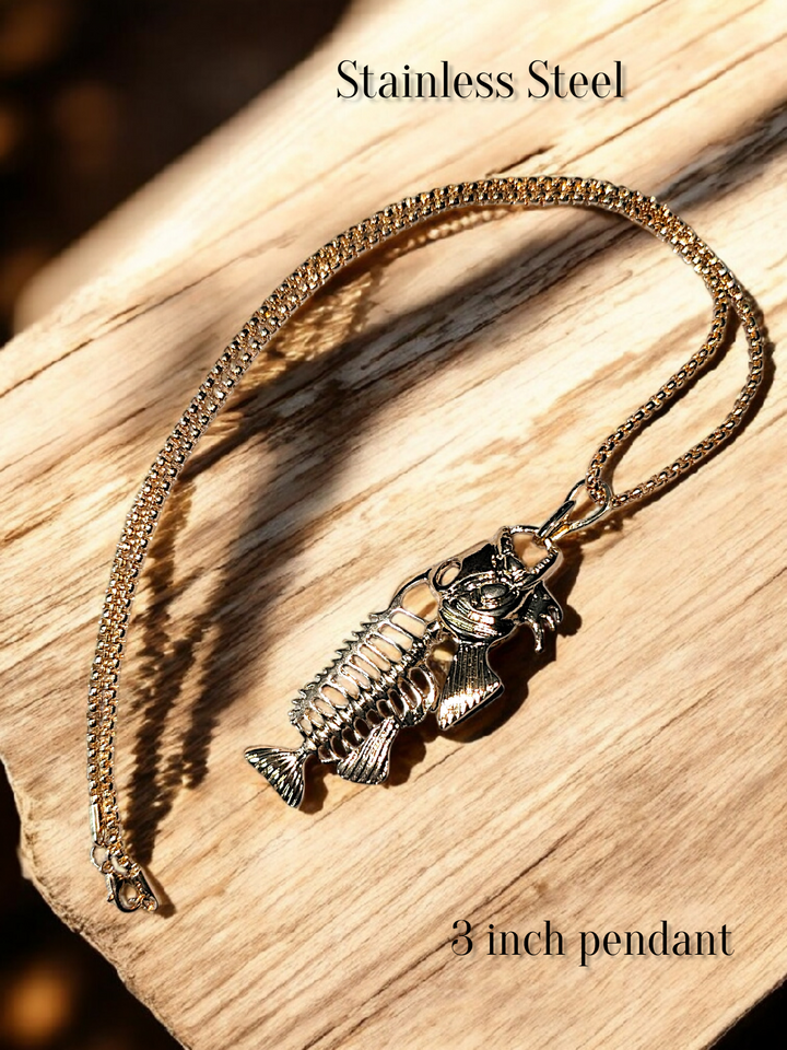 Bold Gold Fish Necklace