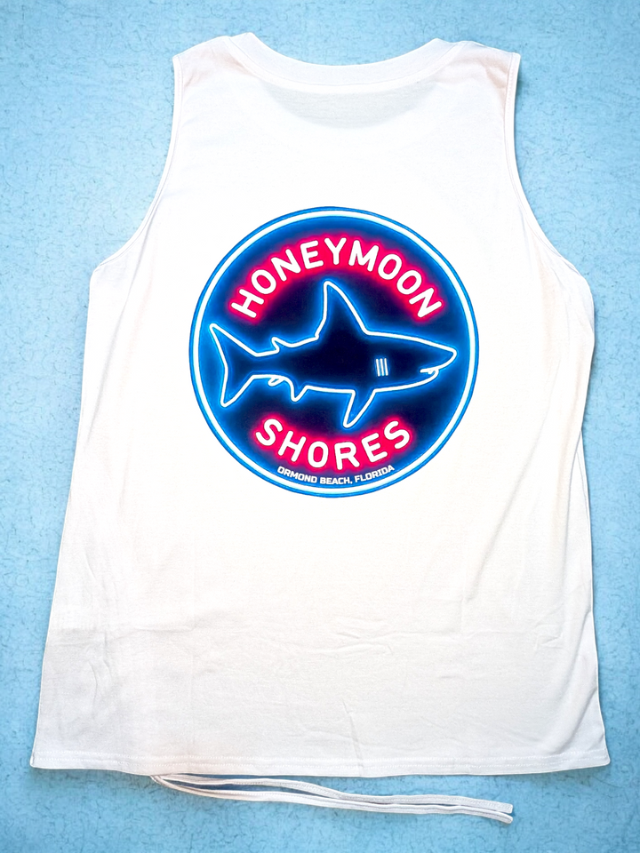 Womens Tank Top Summer - Crew Neck Sleeveless Loose Shirts Casual Wear Trendy Fashion Shark Outfit Clothes