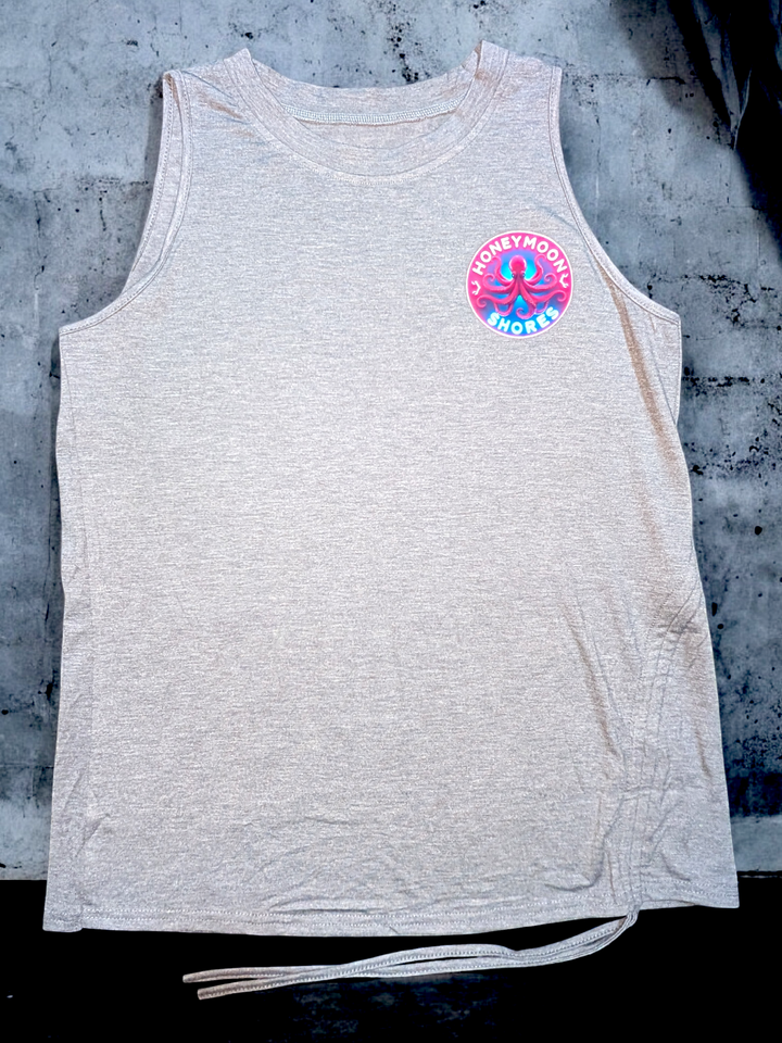 Womens Tank Top Summer - Crew Neck Sleeveless Loose Shirts Casual Wear Trendy Fashion Octopus Outfit Clothes
