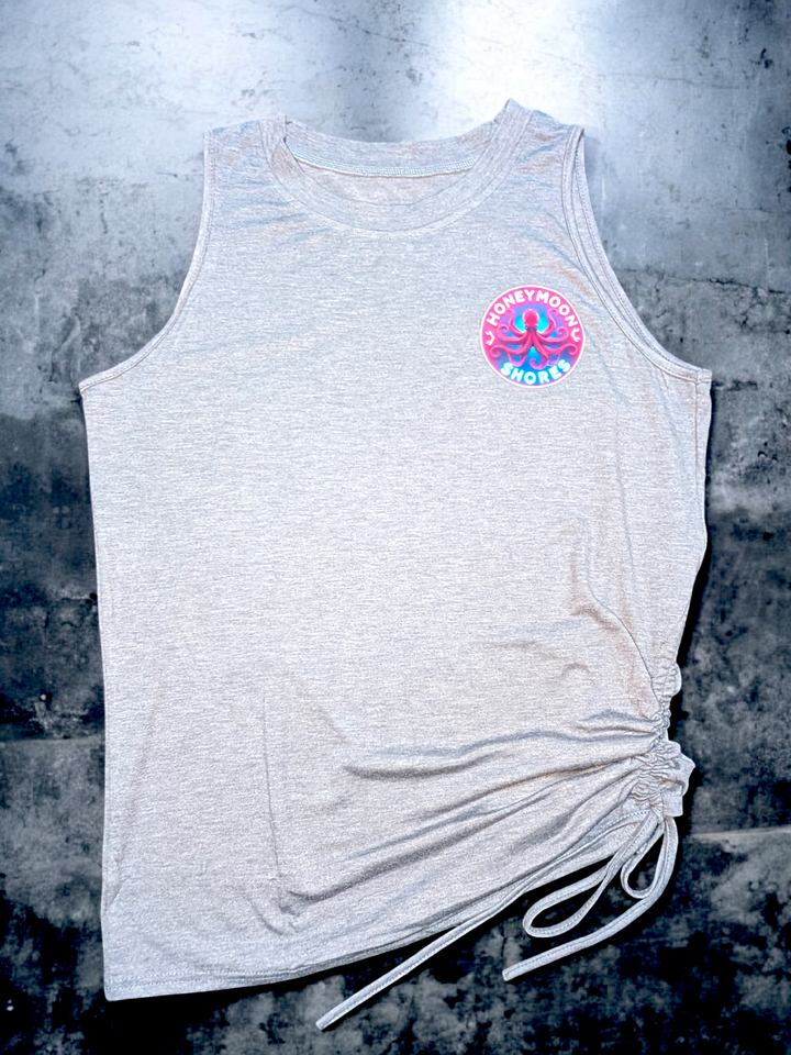 Womens Tank Top Summer - Crew Neck Sleeveless Loose Shirts Casual Wear Trendy Fashion Octopus Outfit Clothes