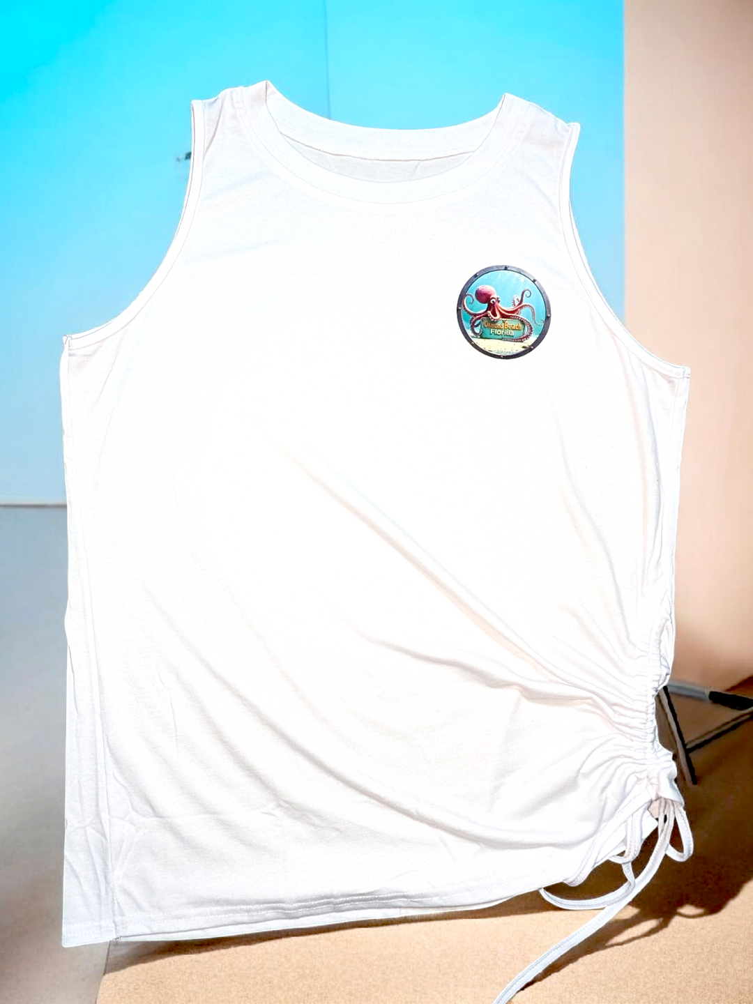 Women's Tank Top Summer - Crew Neck Sleeveless Loose Shirts Casual Wear Trendy Fashion Porthole Octopus Outfit Clothes