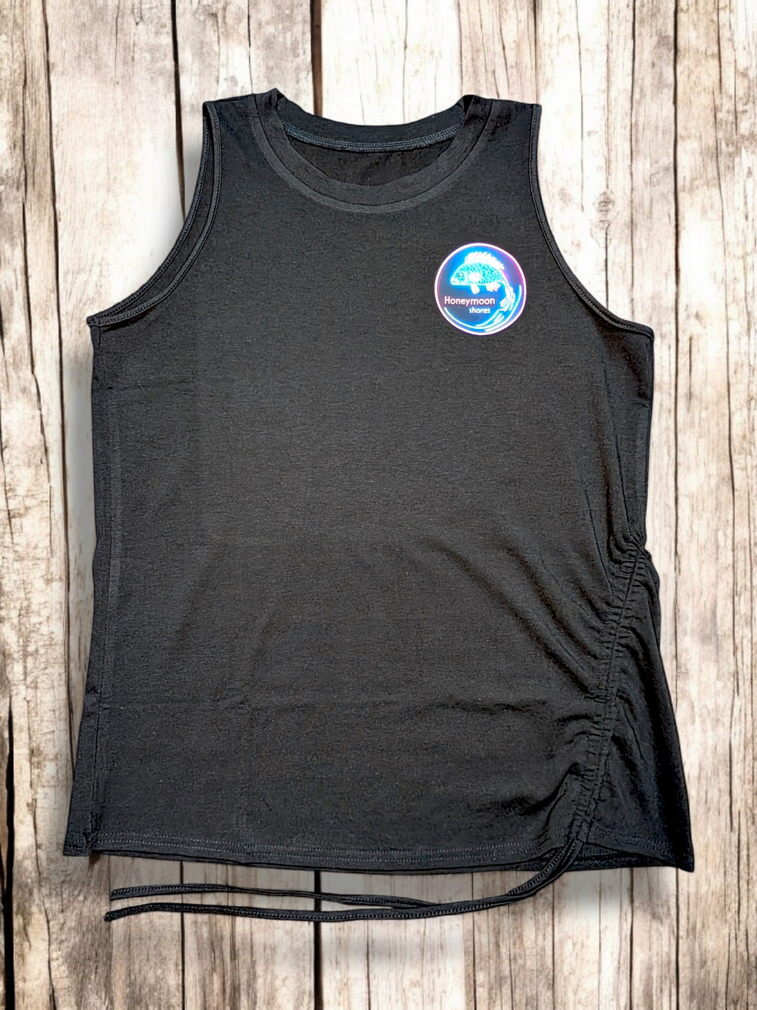 Womens Tank Top Summer - Crew Neck Sleeveless Loose Shirts Casual Wear Trendy Fashion Fan Tail Fish Outfit Clothes
