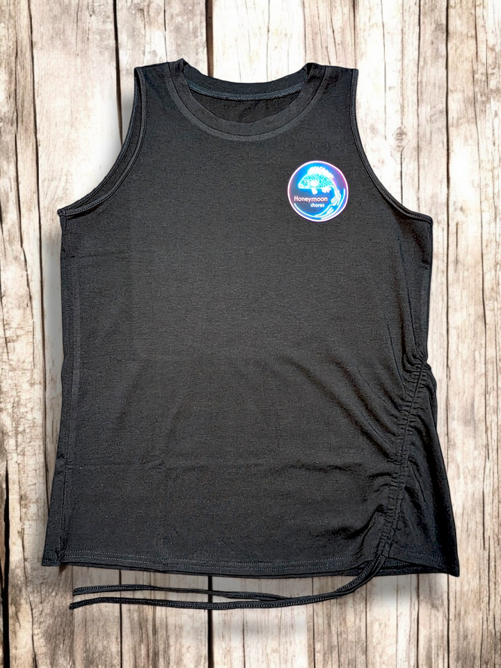 Womens Tank Top Summer - Crew Neck Sleeveless Loose Shirts Casual Wear Trendy Fashion Fan Tail Fish Outfit Clothes