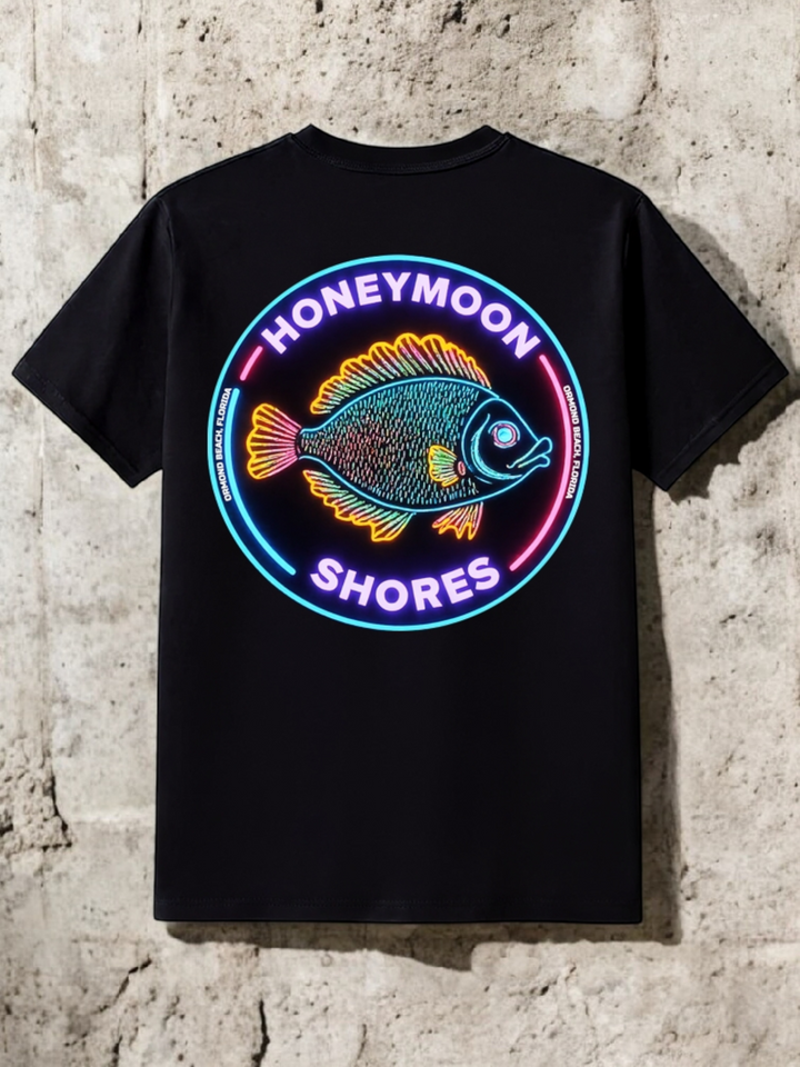 Honeymoon Shores Retro Fish #1 T-Shirt - Ormond Beach Florida