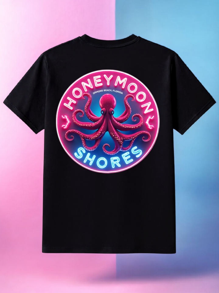 Honeymoon Shores Octopus Trendy Summer T-Shirt - Ormond Beach Florida