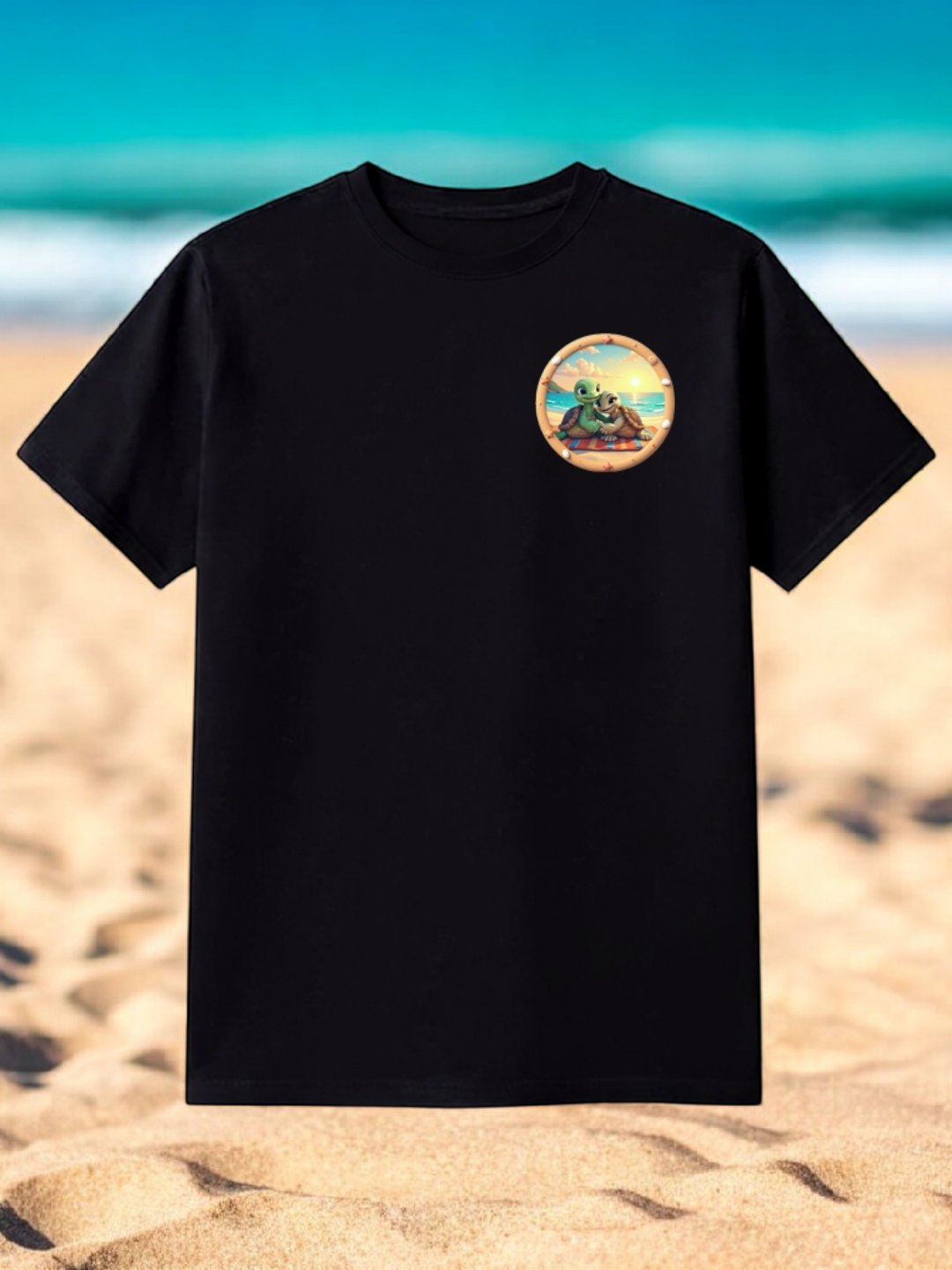 Honeymoon Shores Trendy Turtle Love Summer T-Shirt - Ormond Beach Florida