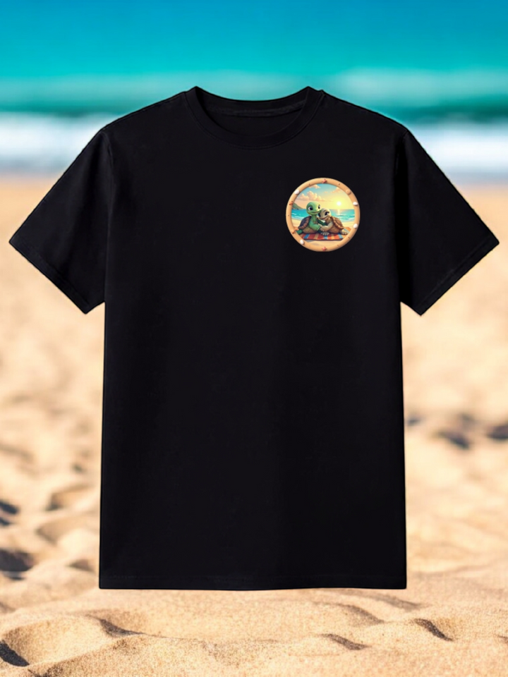 Honeymoon Shores Trendy Turtle Love Summer T-Shirt - Ormond Beach Florida