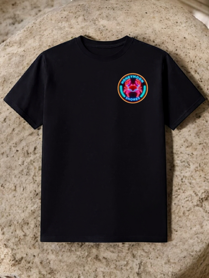 Honeymoon Shores Trendy Retro Crab Summer T-Shirt - Ormond Beach Florida